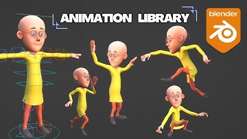 3D Blender Animation | Animate Patlu 3D Model | Auto-rig pro: Animation Library Workflow