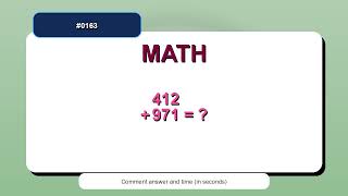 3 and 4 Digit Addition Challenge #0163