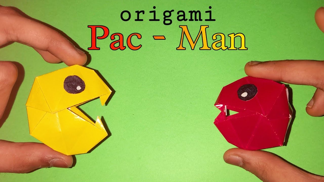 DIY Origami PAC - MAN toy | Rounta arts - YouTube