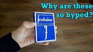 Blue Fontaine Playing Cards Unboxing and Review screenshot 1