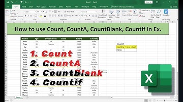 USE OF COUNT, COUNTA, COUNTBLANK Function in Microsoft Excel