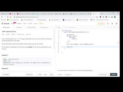 Leetcode - Duplicate Zeros