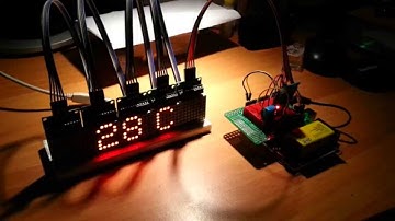 Arduino LED matrix Clock/Temp/RH
