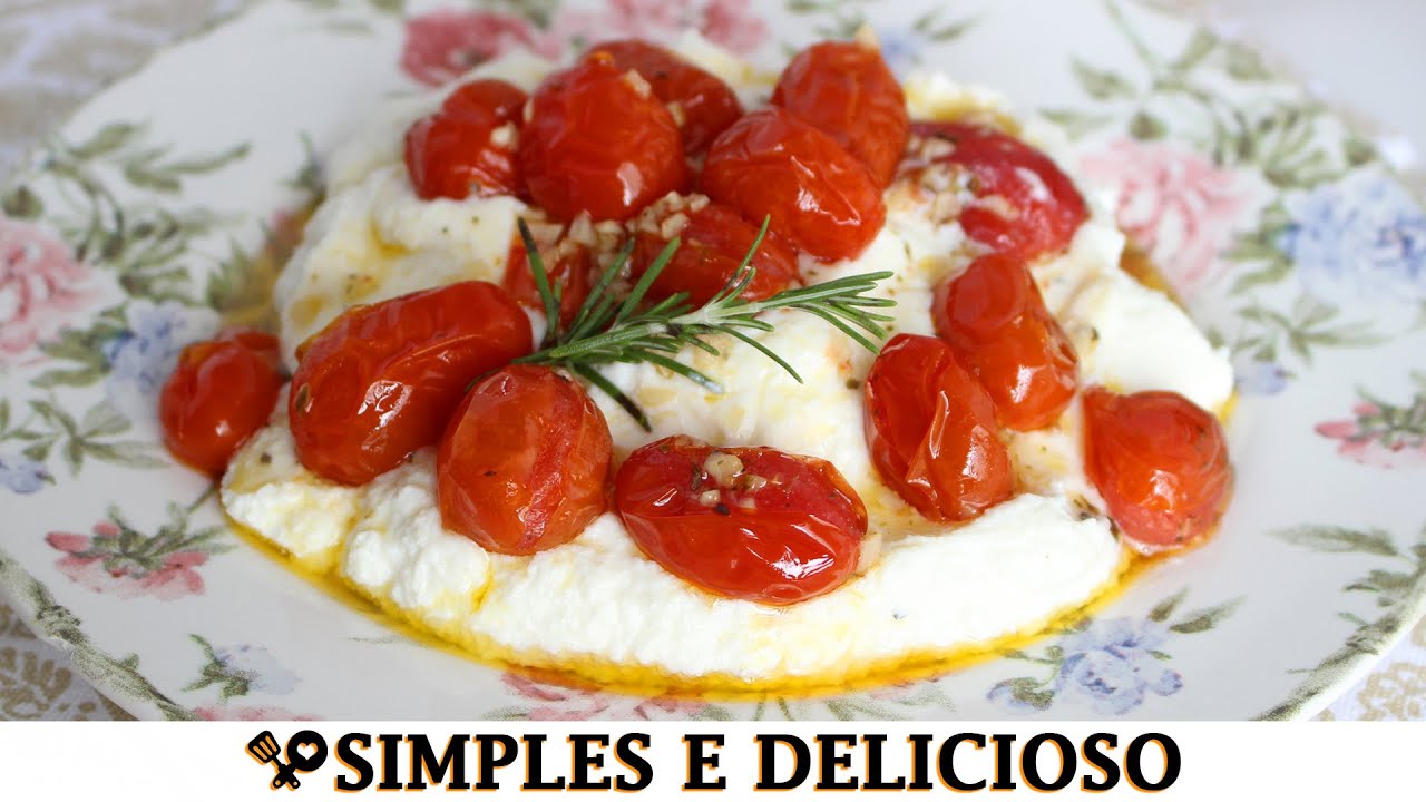 TOMATES ASSADOS COM CREME DE RICOTA - RECEITAS QUE AMO
