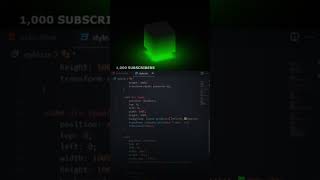 Rotating 3D Green Cube 🌱 Using HTML & CSS | CSS Animation Project