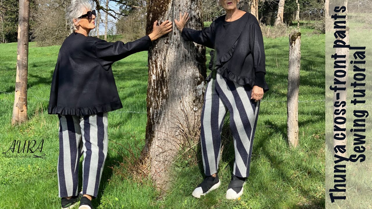How to sew Thunya 1side crossing #pants #sewing #tutorial #pdfpattern #