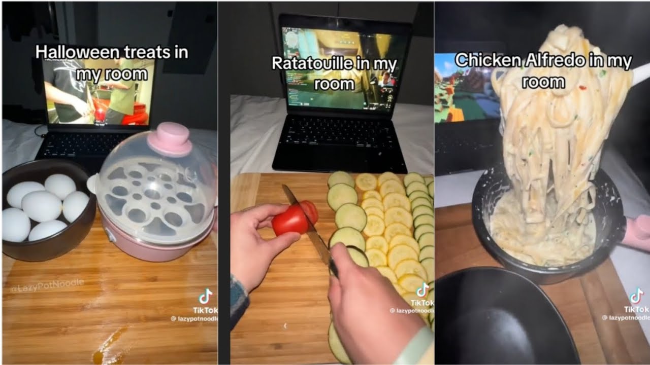 Cooking in Dorm Room Tiktok Competition || 