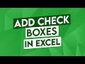 How to Add Check Boxes in Excel - Excel Checkbox Tutorial