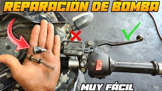 COMO REPARAR LA BOMBA DE FRENO DE CUALQUIER MOTO (FACIL Y RÁPIDO) CAMBIO DE PIEZAS INTERNAS 🔧