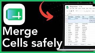 How to merge cells in Google Sheets without losing data