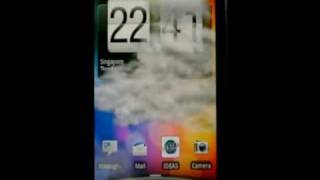 This was taken with my Sharp V903SH; HTC animated weather wallpaper on my HTC Legend. It