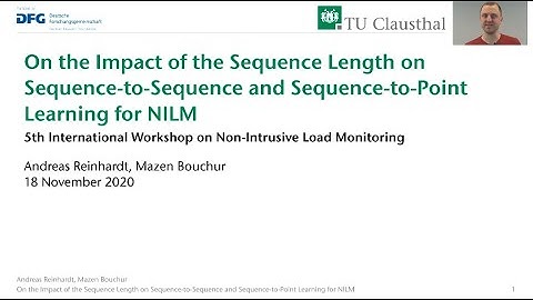 Andreas Reinhardt - Sequence Length on Seq-to-Seq and Seq-to-Point Learning for NILM