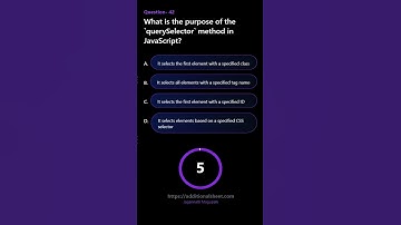 What is the purpose of the querySelector method in JavaScript