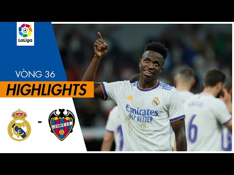 Highlights Real Madrid - Levante | Hat-trick cho Vinicius và Modric, Real đẩy Levante xuống hạng