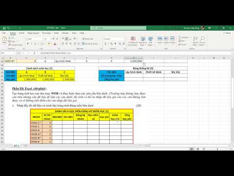 Video Đề thi Excel cơ Bản 20170423 - youtube