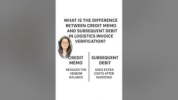 Credit Memo vs Subsequent Debit in SAP | Logistics Invoice Verification #interview