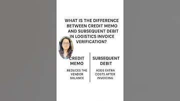 Credit Memo vs Subsequent Debit in SAP | Logistics Invoice Verification #interview