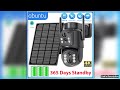 8MP 4K HD Solar WiFi Camera Outdoor Builtin Battery Dual Lens 2K Security Camera Solar Panel Wirele