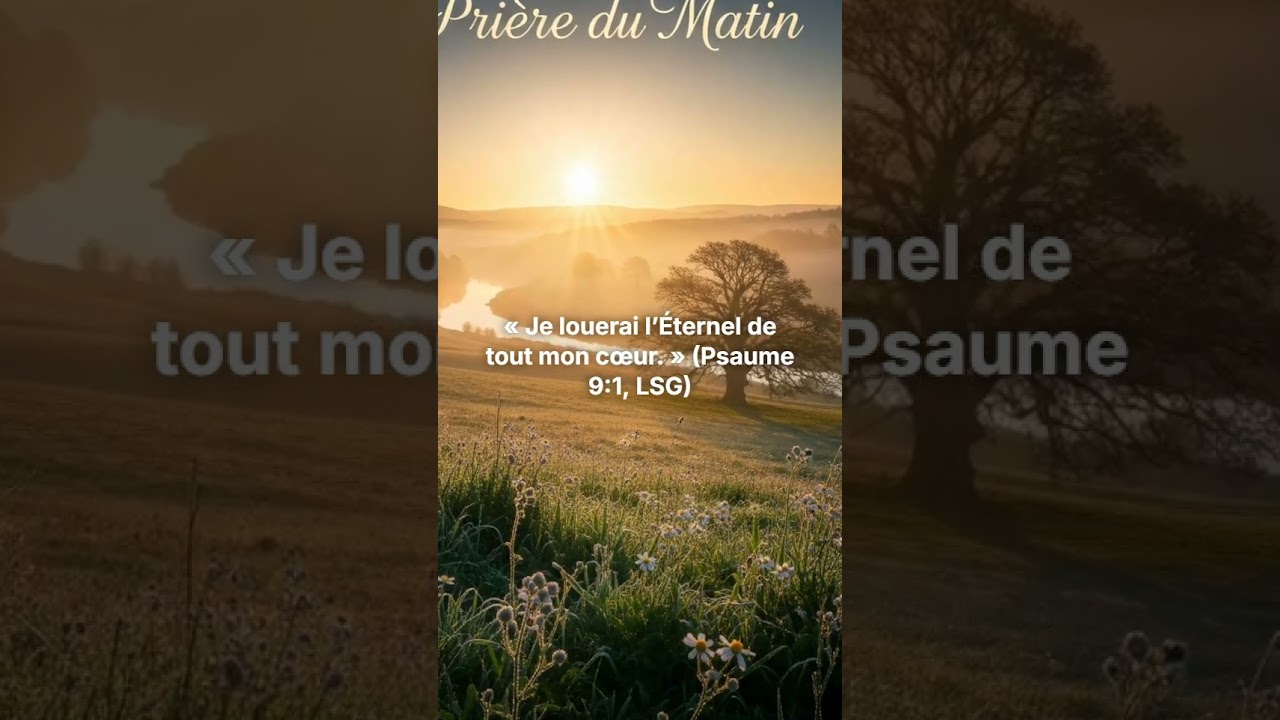 Prière du matin – Louer Dieu de tout son cœur | Psaume 9