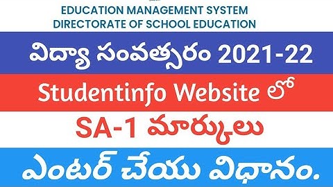 How to Enter SA-1 Mark