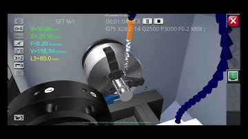 G75 in CNC | What is G75 in Fanuc | #simulator​​​ #cnc​​#boringOperations​​