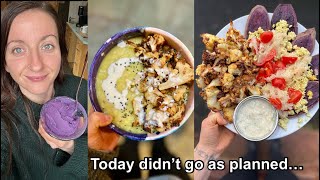 What i ate today + Purple Ice Cream & an unexpected twist