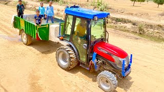 We Made Swimming Pool In A Mini Tractor Trolley Solis H24 || Tractor Swimming Pool