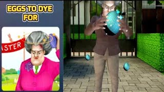 فجرت المدرسة الشريرة - مرحلة البيض الملون الجديد - Scary Teacher 3D Eggs To Dye For New update V5.19