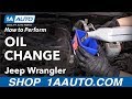 How to Perform an Oil Change 2012-18 Jeep Wrangler 3.6L