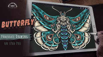 How to use the Symmetry Tool in Procreate | Butterfly | Procreate Illustration Tutorial