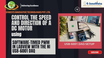 DC Motor - Speed & Direction Control via Software-Timed PWM in LabVIEW using NI USB-6001 DAQ