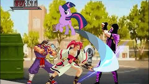 MUGEN Request: Eiji Kisaragi & Baiken Vs Twilight Sparkle & Rain MK2