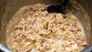 The Best Shredded Chicken and Gravy Recipe! Quick and Easy Lazy Meal Idea In Under 20 Minutes!