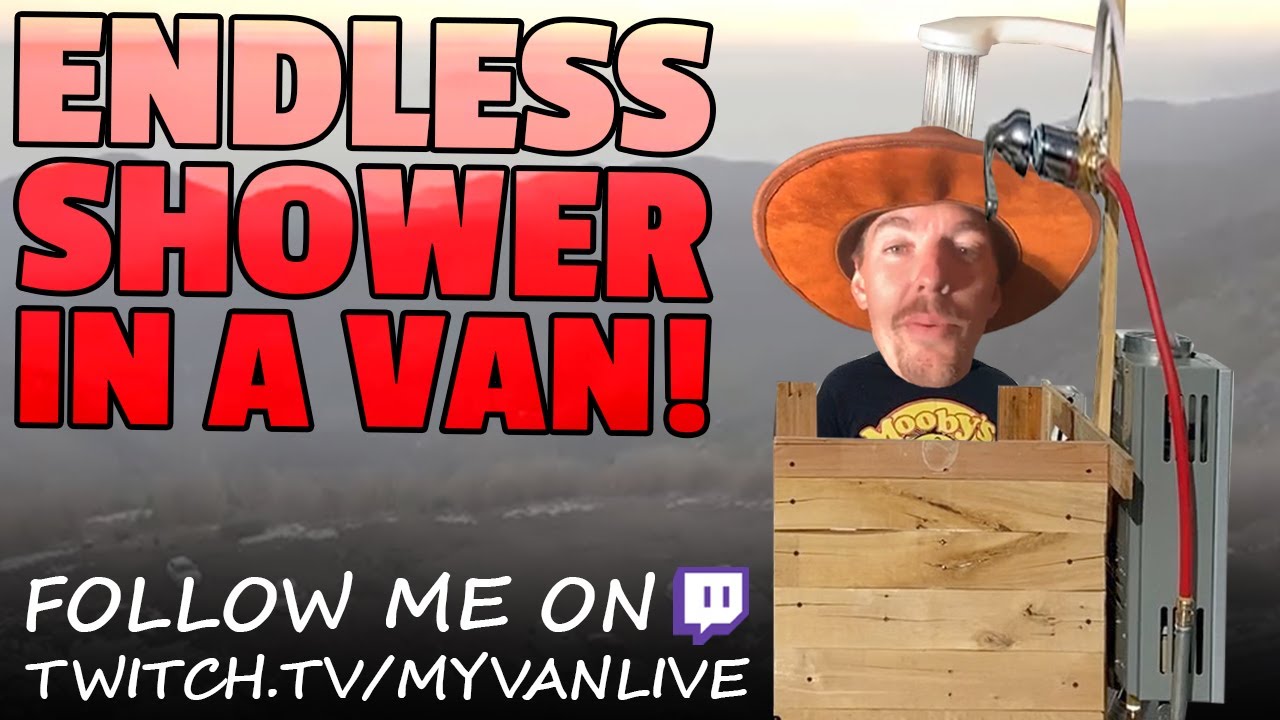 SHOWER IN A VAN - MyVanLive - Recirculating shower mock up.