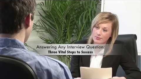 Answering Any Interview Question: Three Vital Steps to Success - Student Version
