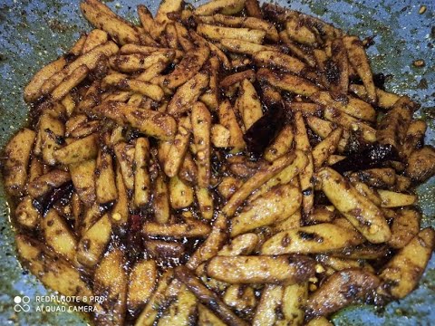 Sukhi Arbi Sabzi ( dry taro root )"Easy Indian Food Recipe " How to