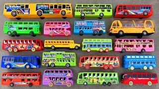 Lot’s Of Realistic Various Model Transportation Toy Buses Hiding Video By Toy’s Freak