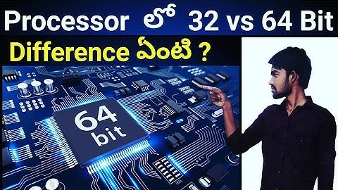 What is 32bit vs 64bit in Processors explained|differences/Telugu Tech Information #Processor32vs64