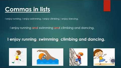 Punctuation Unit 1: Commas in lists