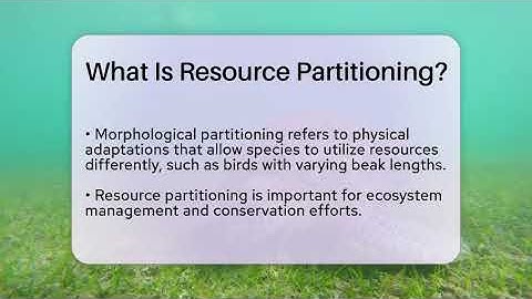 What Is Resource Partitioning? - Biology For Everyone