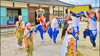 女子の踊り子が舞う　5年に1度だけの石名田獅子舞2023 Ishinada Lion Dance Clown Dance