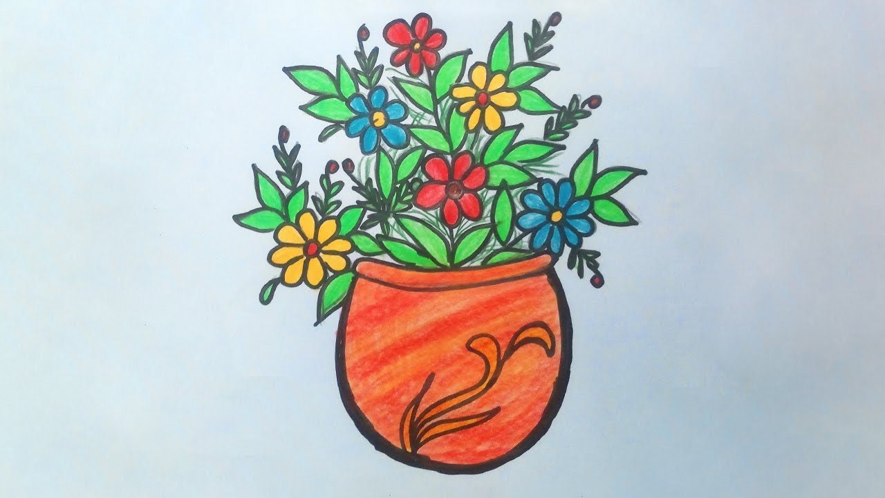 Featured image of post Design Easy Design Flower Pot Drawing : Whenever i&#039;m bored or looking for something interesting to do, simple and easy flower drawings are always at the top of my list.