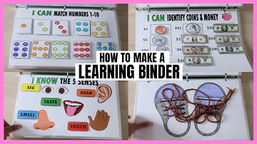 How to Make a Interactive Kindergarten Learning Binder -- Fun & Educational Activities