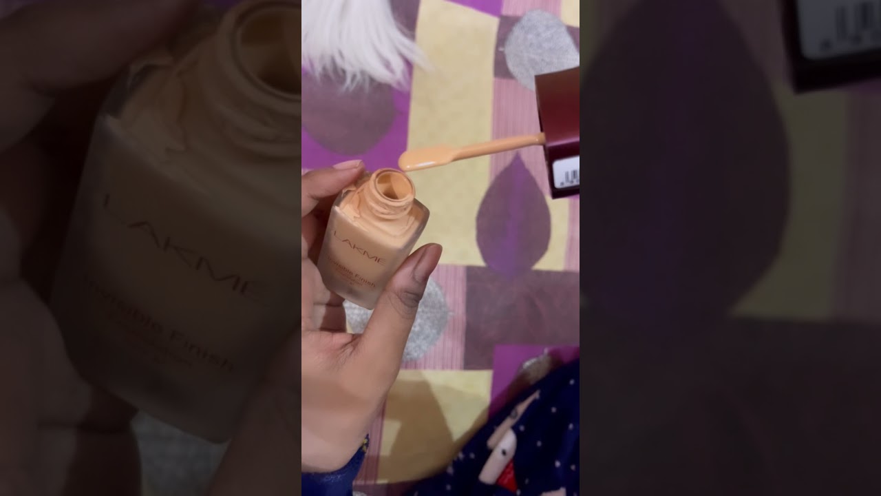 Lakme invisible finish foundation with spf 8 swatch & review💋💄 
