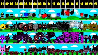 Incredibox Sprunki All In One Durple, Pinki, Mr Sun, Mr Fun 21 Phase ... Super New