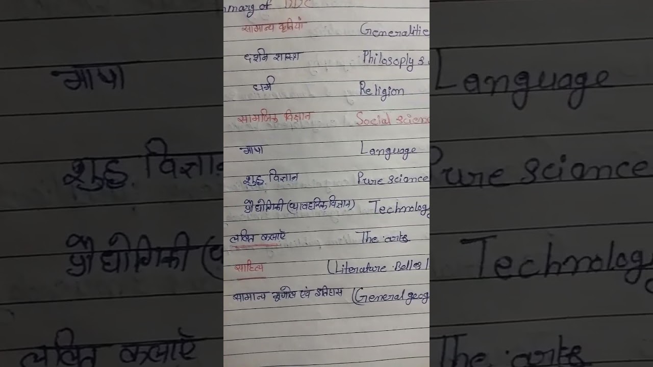 First Summary of DDC