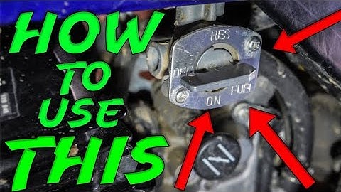 Yamaha YBZ how to use this petcock tutorial