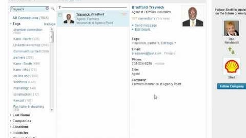 Tagging LinkedIn Connections with New Profile