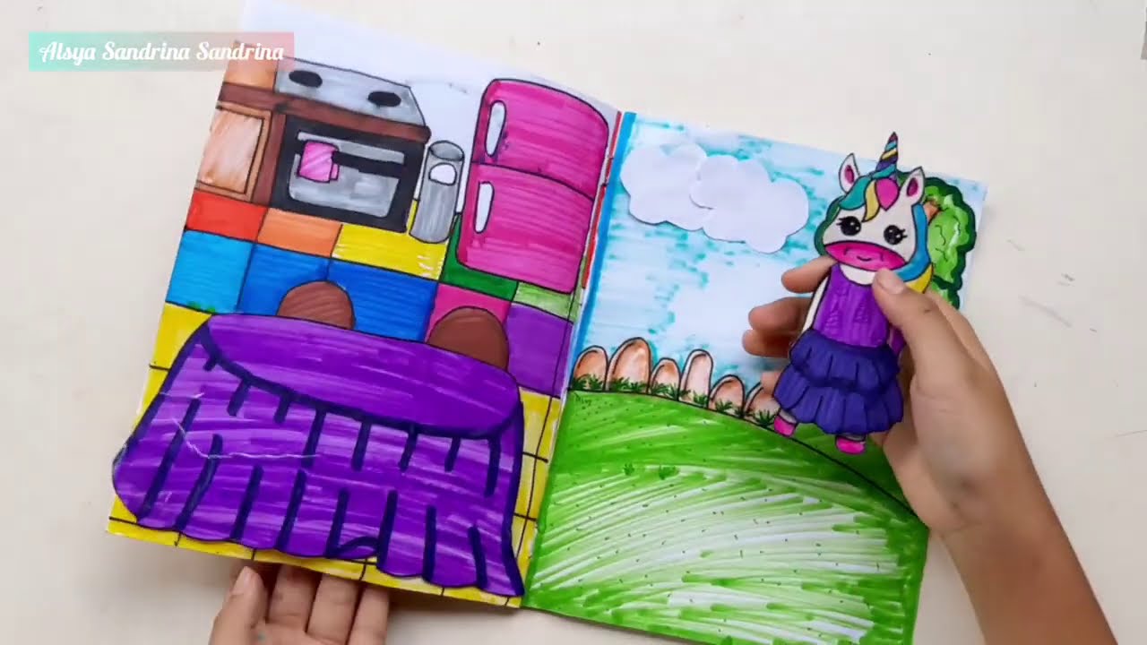 Unicorn Quiet Book | Paper Quiet Book Unicorn - YouTube