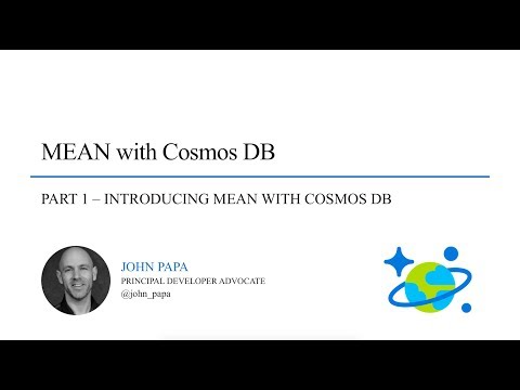 MEAN.js with Cosmos DB - Part 1: Introduction